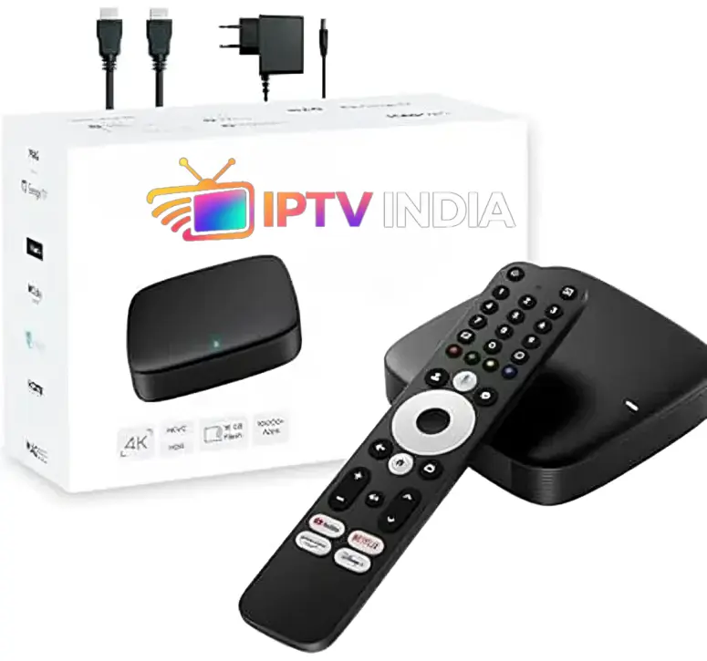 MAG555 4K IPTV Box – Google TV, Dolby Audio, HDR, Chromecast & Voice Control